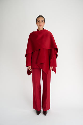 Amber Trousers | Deep Red