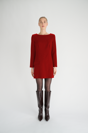 Elmo Dress | Deep Red