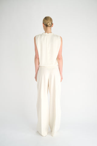 Tux Blouse | Winter White