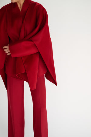 Ophelia Cape | Deep Red