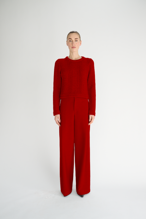 Alice Pullover | Deep Red