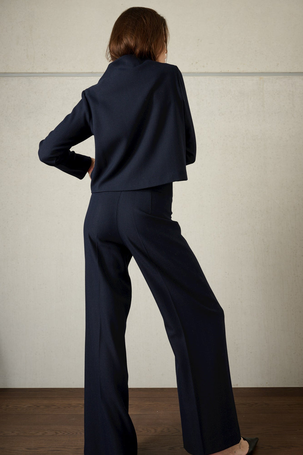 014 - Navy Harringbone