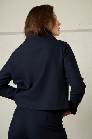 014 - Navy Harringbone