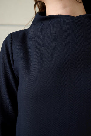 014 - Navy Harringbone