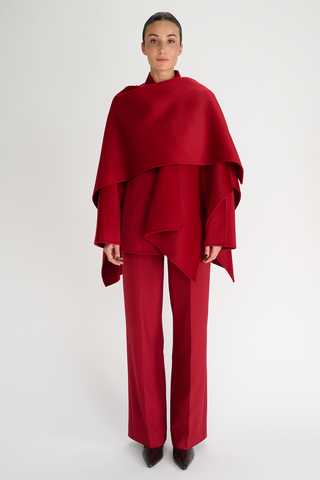 Ophelia Cape | Deep Red