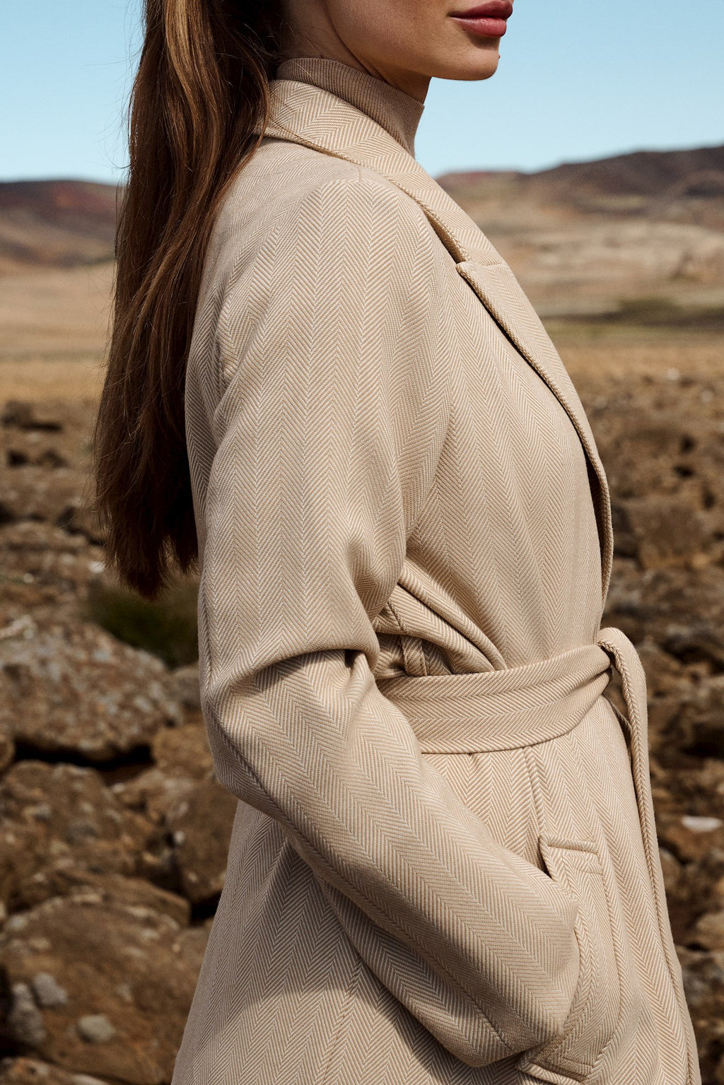 010 - Beige Harringbone