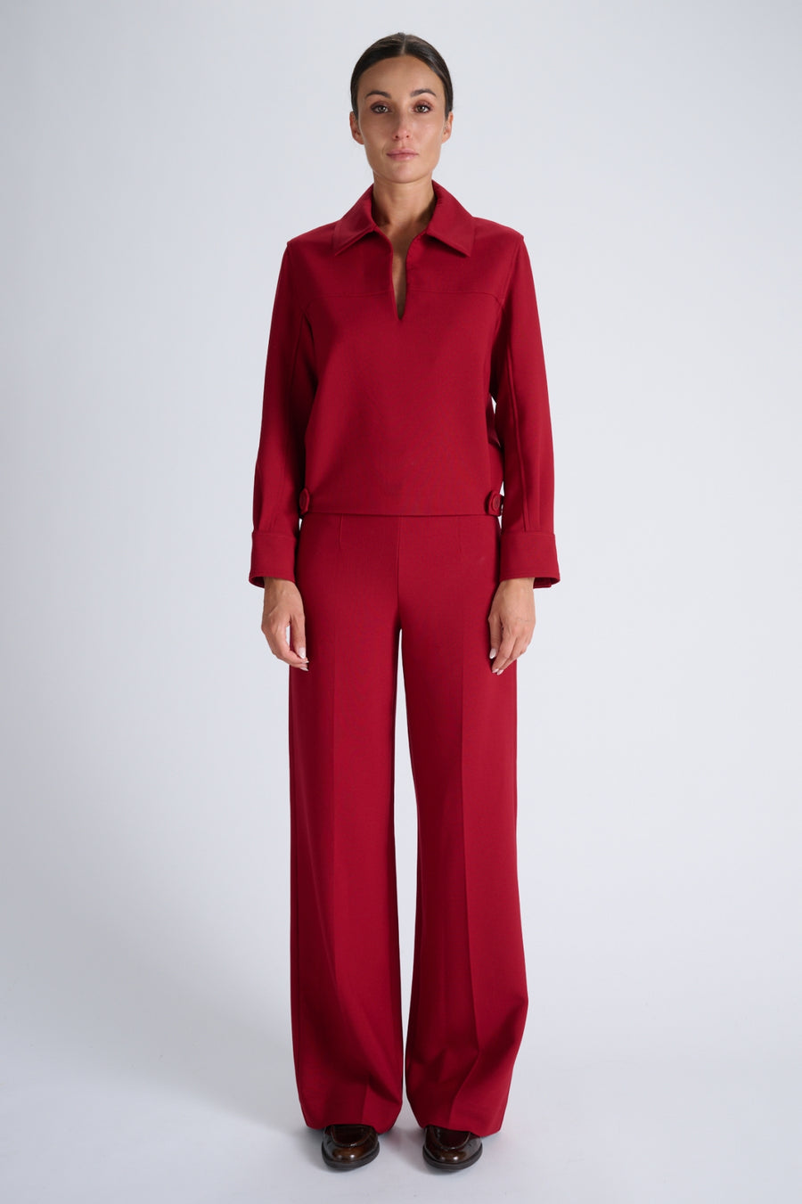 Amber Trousers | Deep Red