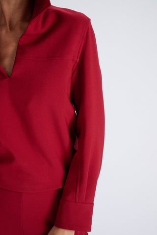Gryan Blouse | Deep Red
