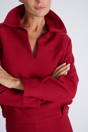 Gryan Blouse | Deep Red