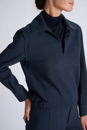 Gryan Blouse | Indigo Jean Blue