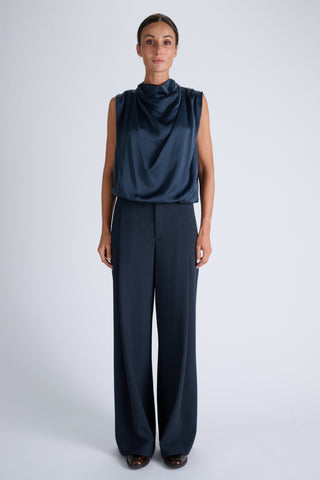 Tux Blouse | Indigo Jean Blue