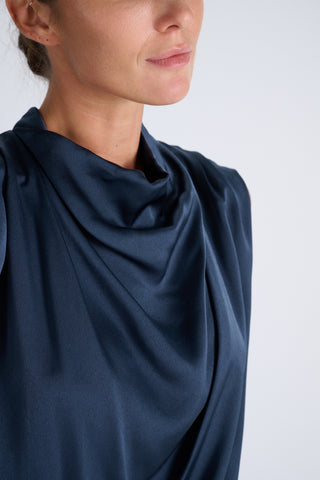 Tux Blouse | Indigo Jean Blue