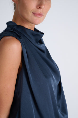 Tux Blouse | Indigo Jean Blue